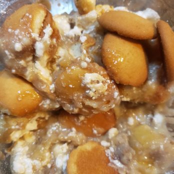 Cleburne Cafeteria - Liquid Banana Pudding (video available ) - American Near Me - Houston, Texas