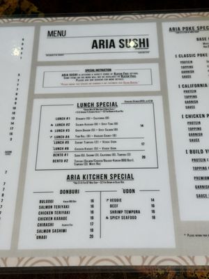 Menu photo 2 Aria Sushi Toronto, ON Menu photo 2 Aria Sushi Toronto, ON