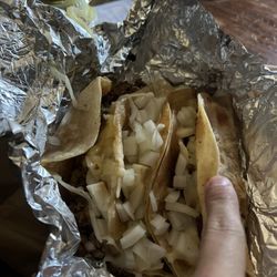 Taquerias Arandas - The tacos that we asked "NO onions" on. this has a prank or something