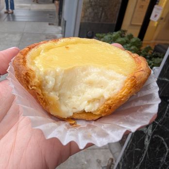 Golden Gate Bakery - Custard is much thicker so slightly eggier. Comes out really hot, like burning your mouth hot. $3.75 per egg tart. $45 a dozen. - Bakeries Near Me - San Francisco, California Golden Gate Bakery - Custard is much thicker so slightly eggier. Comes out really hot, like burning your mouth hot. $3.75 per egg tart. $45 a dozen. - Bakeries Near Me - San Francisco, California