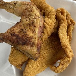 Bistro 46 - Baked chicken and fried fish