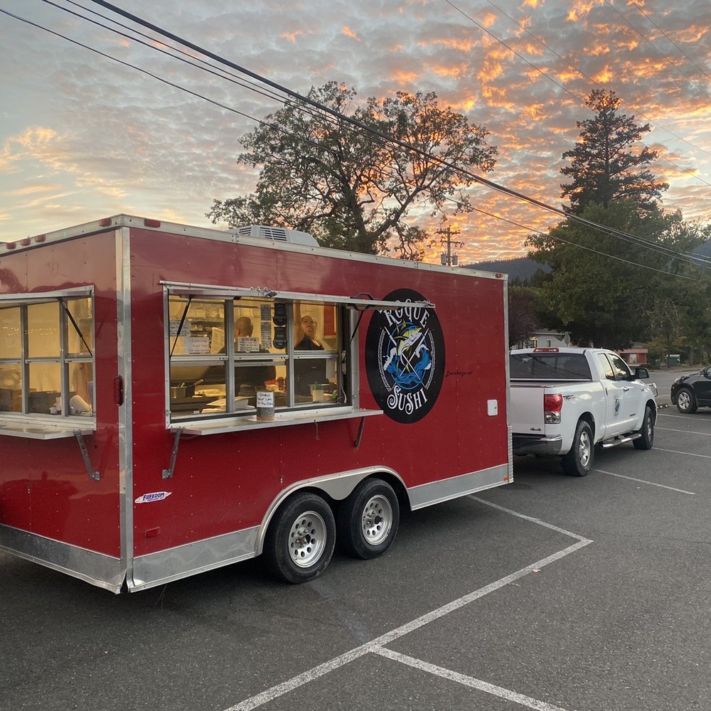 Rogue Sushi - a food truck parked in a parking lot - Sushi Bars Near Me - Grants Pass, Oregon