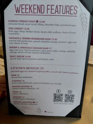Menu photo 1 Uptown Kitchen Granger, IN