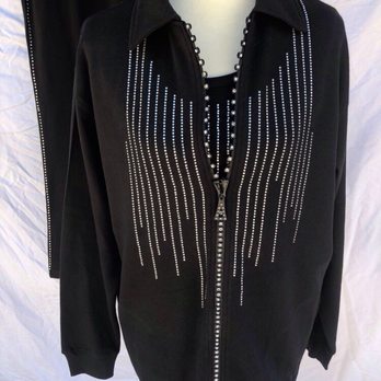 Patchwork Pig Boutique - Beautiful jacket with vertical crystals, tanks sold separately.  Also comes in turquoise with a leaf pattern in crystals. - Accessories Near Me - Phoenix, Arizona