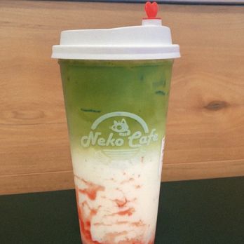 Neko Cafe - Strawberry matcha - Bubble Tea Near Me - Riverside, California Neko Cafe - Strawberry matcha - Bubble Tea Near Me - Riverside, California