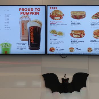 Dunkin' - DD menu, circa Oct 2022. - Donuts Near Me - Niles, Illinois