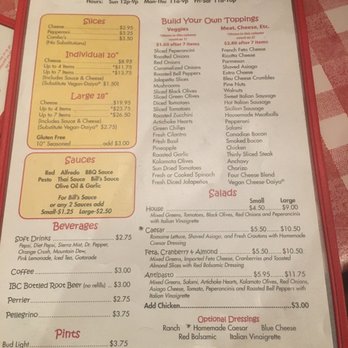 Bill's Pizza - Menu (Dec 2019) - Pizza Near Me - Prescott, Arizona Bill's Pizza - Menu (Dec 2019) - Pizza Near Me - Prescott, Arizona