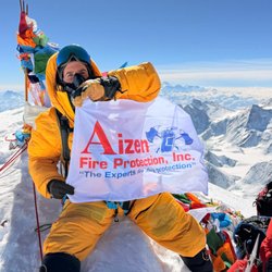 Aizen Fire Protection - Eitan Aizenshtein the CEO& Founder of Aizen Fire Protection, on the Summit of Mt. Everest (29,031'/8,849mt), May 2026