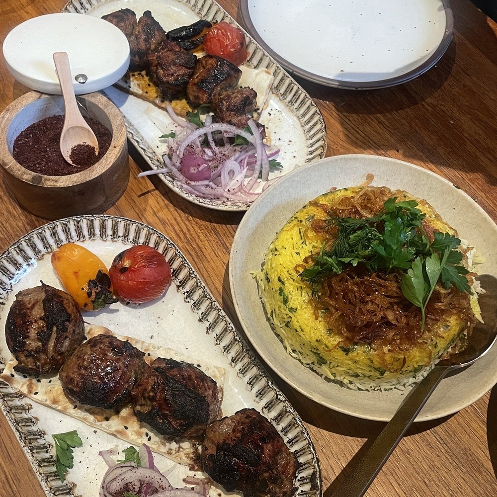 Delbar Middle Eastern - Herb Rice, Lamb and Steak kabob - Persian/Iranian Near Me - Alpharetta, Georgia Delbar Middle Eastern - Herb Rice, Lamb and Steak kabob - Persian/Iranian Near Me - Alpharetta, Georgia