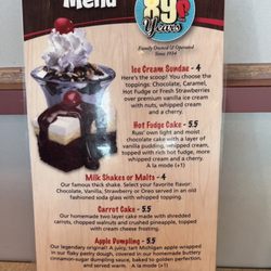 Russ' Restaurant - Dessert menu - Russ' restaurant
