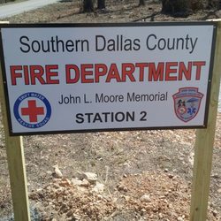 Southern Dallas County Fire Protection District - Sign at station 2