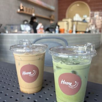 Home Coffee Roasters - Cookie Monster and Matcha Latte - Coffee Roasteries Near Me - Sunnyvale, California