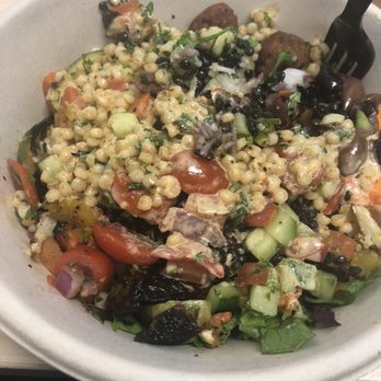 CAVA - Splendid greens with saffron rice & black lentils.  Half veggies & falafel, red pepper hummus and more vegan toppings. - Mediterranean Near Me - Plano, Texas