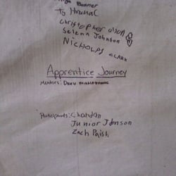 Rite of Passage Journeys - Yurt wall where everyone signs their name after camp. Goes back to 1968