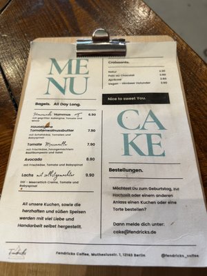 Menu photo 2 Fendricks Coffee & Breakfast Berlin, BE