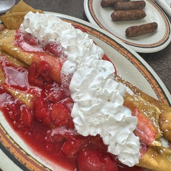Bj's Restaurant - Strawberry crepes - Breakfast & Brunch Near Me - Wisconsin Dells, Wisconsin