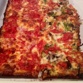 Pizza Connection - Half pepperoni (they forgot the olives) and half vegetarian. Ask for extra crisp! - Pizza Near Me - Hazel Park, Michigan Pizza Connection - Half pepperoni (they forgot the olives) and half vegetarian. Ask for extra crisp! - Pizza Near Me - Hazel Park, Michigan