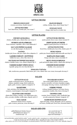 Menu photo 4 Little Pub Greenwich Cos Cob, CT Menu photo 4 Little Pub Greenwich Cos Cob, CT