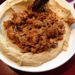 Hummus Bros - Great hummus with spicy chicken.