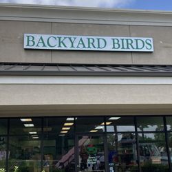 Backyard Birds & Gardens - Our location sign