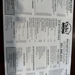 Jo-Jo's Cafe - Menu / placemat