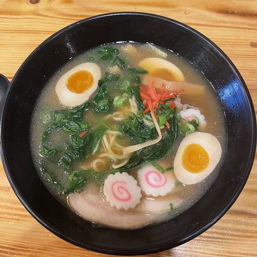 Shoyu Ramen with an extra half boiled egg