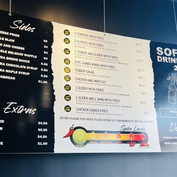Birdies Hot Chicken - menu and prices - Fast Food Near Me - Westwood, Massachusetts