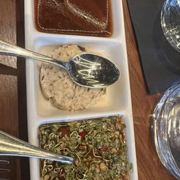 Sauces to accompany the Australian waguye strip