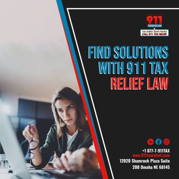 911 Tax Relief - Feeling overwhelmed with tax prep woes? Let 911 Tax Relief turn your chaos into clarity! We provide top-notch service for IRS & State Tax. - Accountants Near Me - Omaha, Nebraska 911 Tax Relief - Feeling overwhelmed with tax prep woes? Let 911 Tax Relief turn your chaos into clarity! We provide top-notch service for IRS & State Tax. - Accountants Near Me - Omaha, Nebraska