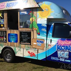 Kona Ice of Gwinnett - The flavors are at the back left side of the truck in easy reach of kids.
