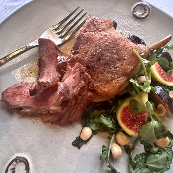 A.R. Valentien - LIBERTY FARM DUCK BREAST and CONFIT LEG - New American Near Me - La Jolla, California A.R. Valentien - LIBERTY FARM DUCK BREAST and CONFIT LEG - New American Near Me - La Jolla, California
