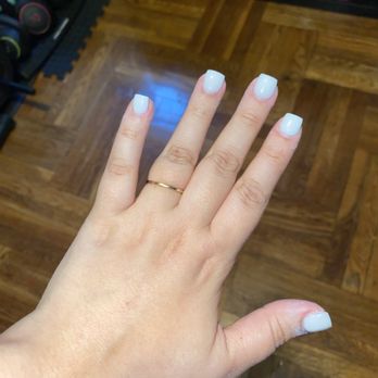 Blue Star Nails - My nails after I filed them myself to be more square like I asked. - Nail Technicians Near Me - Bronx, New York Blue Star Nails - My nails after I filed them myself to be more square like I asked. - Nail Technicians Near Me - Bronx, New York