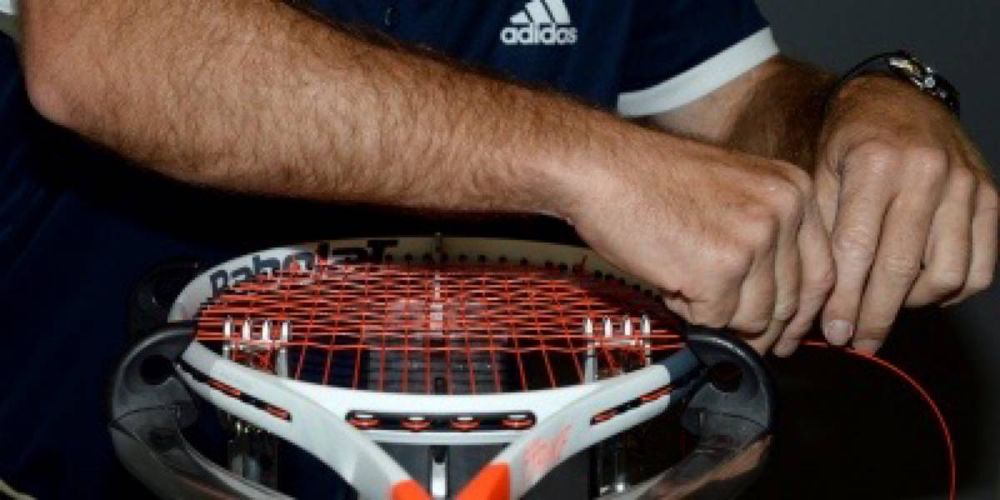 Tennis Racquet Stringing Service Logo