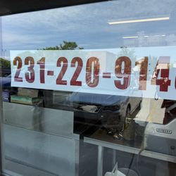 Phone number in the window