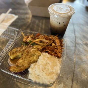 Thai Bloom Food Cart - Got a free coffee from downloading their app! And I love that you get to pick sides with the meal order. I got Cashew Chicken ! - Thai Near Me - Beaverton, Oregon Thai Bloom Food Cart - Got a free coffee from downloading their app! And I love that you get to pick sides with the meal order. I got Cashew Chicken ! - Thai Near Me - Beaverton, Oregon