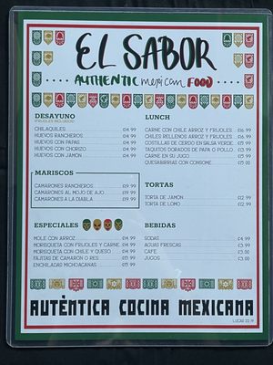 Menu photo 2 El Sabor Hollister, CA