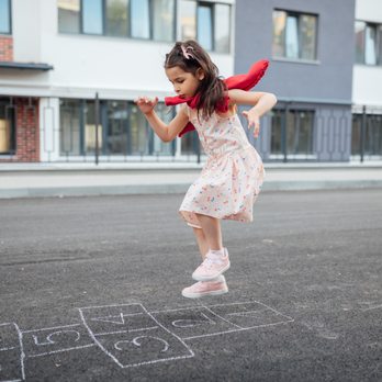 Voyage Physical Therapy - Activities like hopscotch are more than just fun--they reflect a child's developing functional strength, balance, and coordination. - Physical Therapy Near Me Voyage Physical Therapy - Activities like hopscotch are more than just fun--they reflect a child's developing functional strength, balance, and coordination. - Physical Therapy Near Me