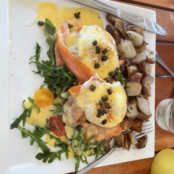 The Beachcomber - Salmon Benedict - Seafood Near Me - Newport Beach, California