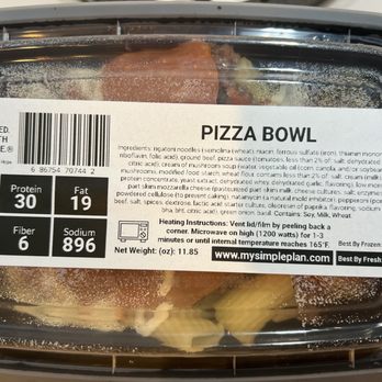Simple Plan - Pizza Bowl Label - Health Markets Near Me - Eagan, Minnesota Simple Plan - Pizza Bowl Label - Health Markets Near Me - Eagan, Minnesota