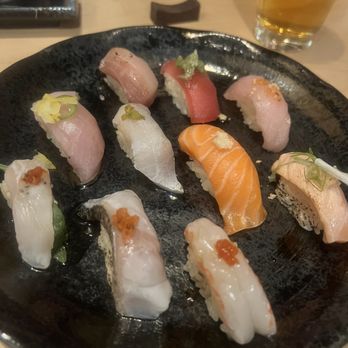 Kase Sake & Sushi - 10 piece nigiri - course 2 of Shinsen omakase set - Sushi Bars Near Me - Las Vegas, Nevada Kase Sake & Sushi - 10 piece nigiri - course 2 of Shinsen omakase set - Sushi Bars Near Me - Las Vegas, Nevada
