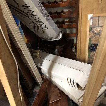 FJC Moving - Damaged wood and Wine Rack - Movers Near Me