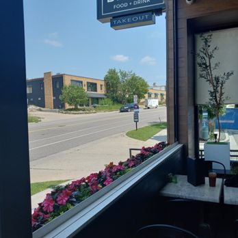 The Block Food & Drink - St. Louis Park - The view outside. I don't know what it was but there seemed to be some motocross goons running back and forth. What is up with that? - New American Near Me - Saint Louis Park, Minnesota