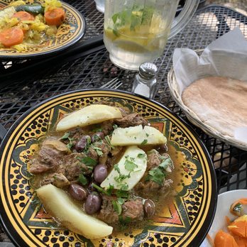 Kasbah Garden Cafe - Lamb and potatoes in lovely sauce - Middle Eastern Near Me - New Haven, Connecticut Kasbah Garden Cafe - Lamb and potatoes in lovely sauce - Middle Eastern Near Me - New Haven, Connecticut