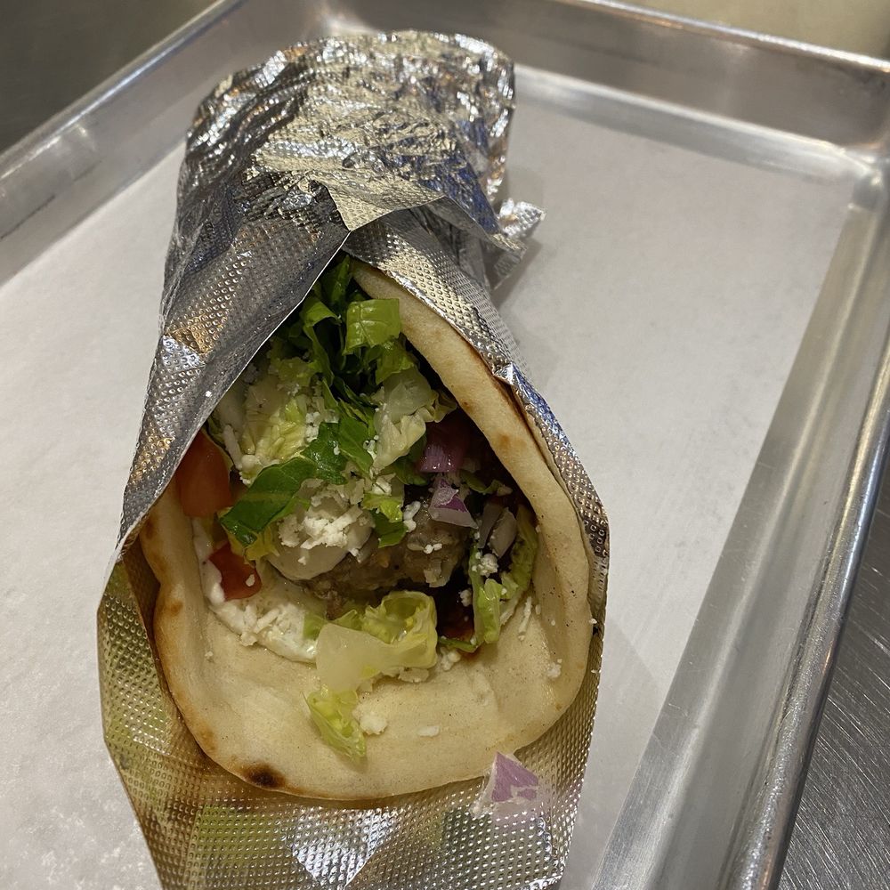 Pirho Grill - Chef's Choice Pita with spicy lamb meatballs. - Mediterranean Near Me - Ottawa, Ontario Pirho Grill - Chef's Choice Pita with spicy lamb meatballs. - Mediterranean Near Me - Ottawa, Ontario