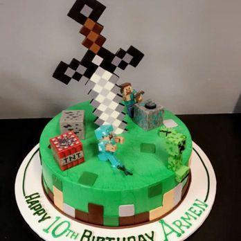 Takes The Cake - What a beautiful custom MineCraft cake they made for my sons 10th birthday. Amazing. - Bakeries Near Me - Pasadena, California Takes The Cake - What a beautiful custom MineCraft cake they made for my sons 10th birthday. Amazing. - Bakeries Near Me - Pasadena, California