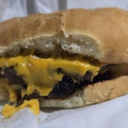 Plain double cheeseburger