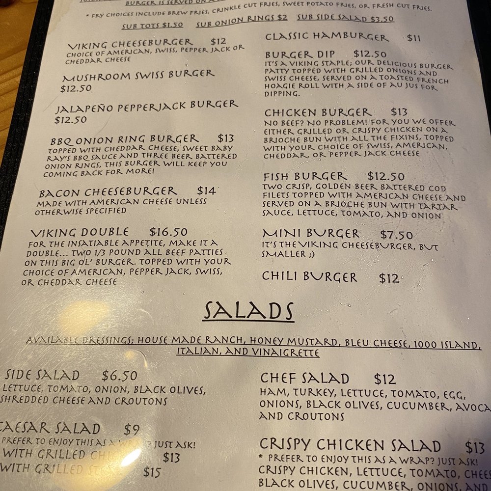 The Viking Lounge - Menu 11/2022 - Lounges Near Me - Lacey, Washington