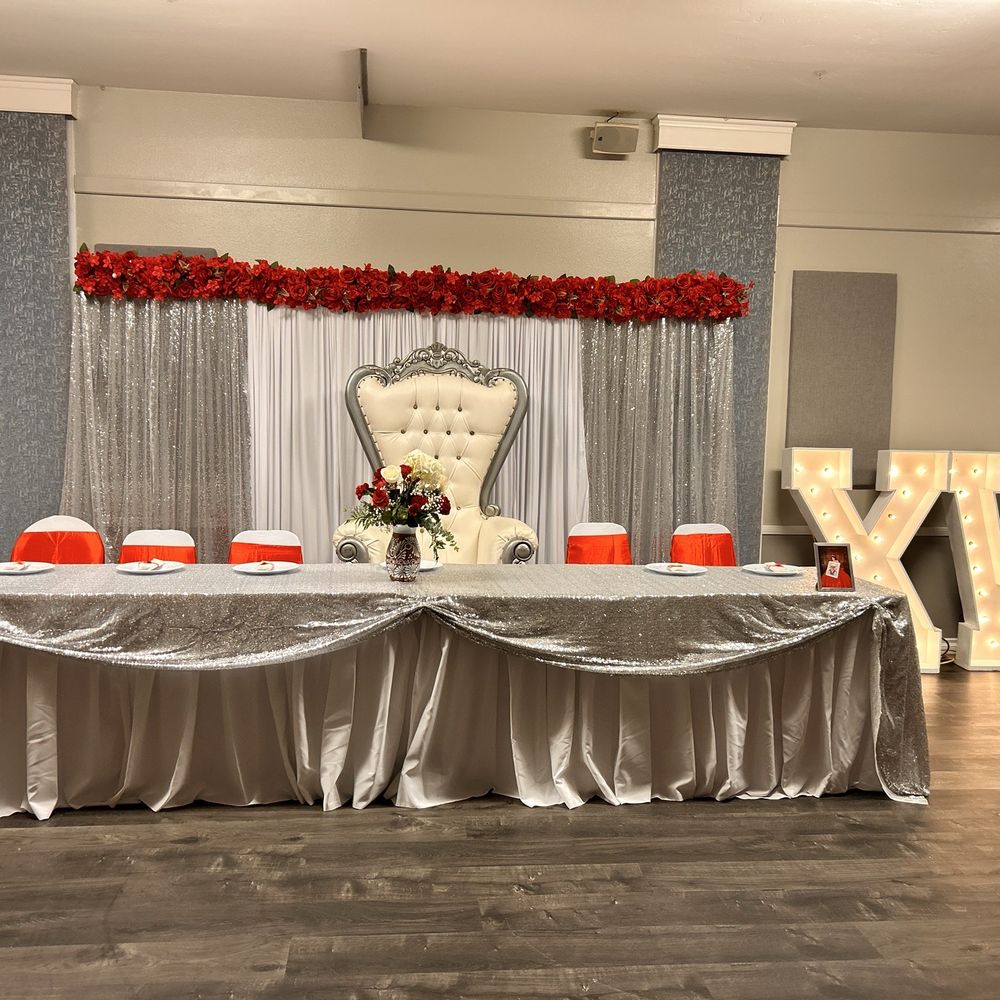 Fallbrook Masonic Hall - Set up for main table. - Venues & Event Spaces Near Me - Fallbrook, California Fallbrook Masonic Hall - Set up for main table. - Venues & Event Spaces Near Me - Fallbrook, California