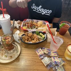 Calamari, shrimp cocktail, and ceviche !