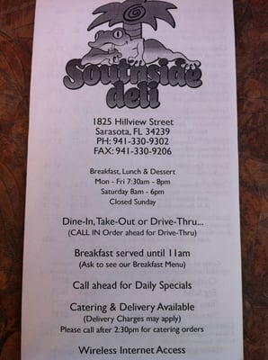 Menu photo 7 Southside Deli Sarasota, FL